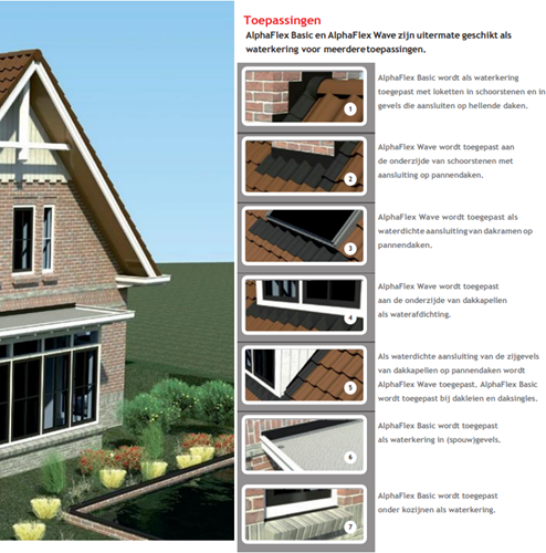 Alphaflex Basic Loodvervanger - 15 cm x 10 m-2