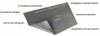 Leadax Loodvervanger 40 cm x 6 meter - Grijs-1