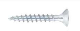 Spaanplaatschroef - pozi - voldraad - wit verzinkt - 4,0 x 30 mm - 25 stuks